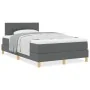 Cama Box Spring con Colchón Gris Oscuro 120x200 cm Tela | Foro24.es | Tu tienda online para hogar, jardín y más Foro24.es