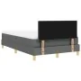 Cama Box Spring con Colchón Gris Oscuro 120x200 cm Tela | Foro24.es | Tu tienda online para hogar, jardín y más Foro24.es