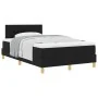 Cama con Box Spring con Colchón Negra 120x200 cm Tela | Foro24.es | Tu tienda online para hogar, jardín y más Foro24.es