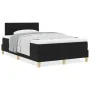Cama con Box Spring con Colchón Negra 120x200 cm Tela | Foro24.es | Tu tienda online para hogar, jardín y más Foro24.es