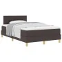 Cama con Somier con Colchón Marrón Oscuro 120x200 cm Tela de , Camas y somieres - Ref: Foro24-3338912, Precio: 373,48 €, Desc...