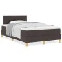 Cama con Somier con Colchón Marrón Oscuro 120x200 cm Tela de , Camas y somieres - Ref: Foro24-3338912, Precio: 373,48 €, Desc...