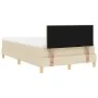 Cama con Somier con Colchón Crema 120x200 cm Tela von , Betten und Lattenroste - Ref: Foro24-3338914, Preis: 388,88 €, Rabatt: %