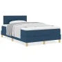 Cama con Somier con Colchón Azul 120x200 cm Tela by , Beds and slatted bases - Ref: Foro24-3338915, Price: 403,43 €, Discount: %
