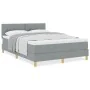 Cama con Box Spring con Colchón Gris Claro 140x190 cm Tela von , Betten und Lattenroste - Ref: Foro24-3338916, Preis: 470,27 ...