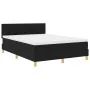 Cama con Base de Muelles con Colchón Negra 140x200 cm Tela by , Beds and slatted bases - Ref: Foro24-3338925, Price: 456,92 €...