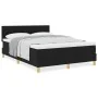 Cama con Base de Muelles con Colchón Negra 140x200 cm Tela by , Beds and slatted bases - Ref: Foro24-3338925, Price: 456,92 €...