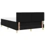 Cama con Base de Muelles con Colchón Negra 140x200 cm Tela by , Beds and slatted bases - Ref: Foro24-3338925, Price: 456,92 €...