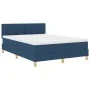 Cama Base Tapizada con Colchón Azul 140x200 cm Tela by , Beds and slatted bases - Ref: Foro24-3338929, Price: 442,92 €, Disco...