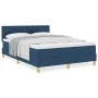 Cama Base Tapizada con Colchón Azul 140x200 cm Tela by , Beds and slatted bases - Ref: Foro24-3338929, Price: 442,92 €, Disco...