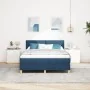 Cama Base Tapizada con Colchón Azul 140x200 cm Tela by , Beds and slatted bases - Ref: Foro24-3338929, Price: 442,92 €, Disco...
