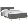 Cama con somier con colchón gris oscuro 160x200 cm tela by , Beds and slatted bases - Ref: Foro24-3338931, Price: 487,25 €, D...