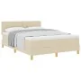 Cama con Box Spring y Colchón Crema 160x200 cm Tela | Foro24.es | Tu tienda online para hogar, jardín y más Foro24.es