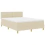 Cama con Box Spring y Colchón Crema 160x200 cm Tela | Foro24.es | Tu tienda online para hogar, jardín y más Foro24.es