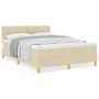Cama con Box Spring y Colchón Crema 160x200 cm Tela | Foro24.es | Tu tienda online para hogar, jardín y más Foro24.es
