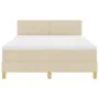 Cama con Box Spring y Colchón Crema 160x200 cm Tela | Foro24.es | Tu tienda online para hogar, jardín y más Foro24.es