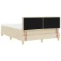 Cama con Box Spring y Colchón Crema 160x200 cm Tela | Foro24.es | Tu tienda online para hogar, jardín y más Foro24.es