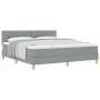 Cama de Somier con Colchón Gris Claro 180x200 cm Tela de , Camas y somieres - Ref: Foro24-3338937, Precio: 537,18 €, Descuent...