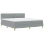 Cama de Somier con Colchón Gris Claro 180x200 cm Tela de , Camas y somieres - Ref: Foro24-3338937, Precio: 537,18 €, Descuent...