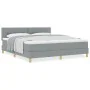 Cama de Somier con Colchón Gris Claro 180x200 cm Tela de , Camas y somieres - Ref: Foro24-3338937, Precio: 537,18 €, Descuent...
