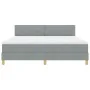 Cama de Somier con Colchón Gris Claro 180x200 cm Tela de , Camas y somieres - Ref: Foro24-3338937, Precio: 537,18 €, Descuent...