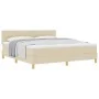 Cama con Box Spring con Colchón Crema 180x200 cm Tela | Foro24.es | Tu tienda online para hogar, jardín y más Foro24.es