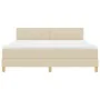 Cama con Box Spring con Colchón Crema 180x200 cm Tela | Foro24.es | Tu tienda online para hogar, jardín y más Foro24.es