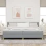 Cama con Box Spring con Colchón Gris Claro 200x200 cm Tela | Foro24.es | Tu tienda online para hogar, jardín y más Foro24.es