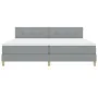 Cama con Box Spring con Colchón Gris Claro 200x200 cm Tela | Foro24.es | Tu tienda online para hogar, jardín y más Foro24.es