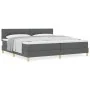 Cama con Base de Muelles con Colchón Gris Oscuro 200x200 cm Tela | Foro24.es | Tu tienda online para hogar, jardín y más Foro24.es