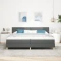 Cama con Base de Muelles con Colchón Gris Oscuro 200x200 cm Tela | Foro24.es | Tu tienda online para hogar, jardín y más Foro24.es