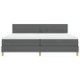 Cama con Base de Muelles con Colchón Gris Oscuro 200x200 cm Tela | Foro24.es | Tu tienda online para hogar, jardín y más Foro24.es
