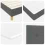 Cama con Base de Muelles con Colchón Gris Oscuro 200x200 cm Tela | Foro24.es | Tu tienda online para hogar, jardín y más Foro24.es