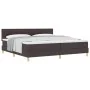 Cama con Somier con Colchón Marrón Oscuro 200x200 cm Tela | Foro24.es | Tu tienda online para hogar, jardín y más Foro24.es
