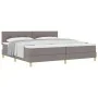Cama Box Spring con Colchón Taupe 200x200 cm Tela de , Camas y somieres - Ref: Foro24-3338948, Precio: 639,10 €, Descuento: %