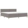 Cama Box Spring con Colchón Taupe 200x200 cm Tela de , Camas y somieres - Ref: Foro24-3338948, Precio: 639,10 €, Descuento: %