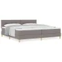 Cama Box Spring con Colchón Taupe 200x200 cm Tela de , Camas y somieres - Ref: Foro24-3338948, Precio: 639,10 €, Descuento: %
