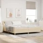 Cama con Resortes con Colchón Crema 200x200 cm Tela de , Camas y somieres - Ref: Foro24-3338949, Precio: 553,85 €, Descuento: %