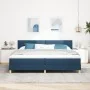 Cama Box Spring con Colchón Azul 200x200 cm Tela | Foro24.es | Tu tienda online para hogar, jardín y más Foro24.es