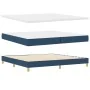 Cama Box Spring con Colchón Azul 200x200 cm Tela | Foro24.es | Tu tienda online para hogar, jardín y más Foro24.es