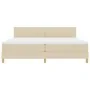 Cama con Resortes con Colchón Crema 200x200 cm Tela de , Camas y somieres - Ref: Foro24-3338949, Precio: 553,85 €, Descuento: %