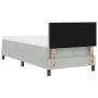 Cama con Somier con Colchón Gris Claro 90x200 cm Terciopelo de , Camas y somieres - Ref: Foro24-3339146, Precio: 297,09 €, De...