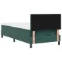 Cama Box Spring con Colchón Verde Oscuro 90x200 cm Terciopelo by , Beds and slatted bases - Ref: Foro24-3339149, Price: 314,2...