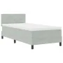 Cama con Somier con Colchón Gris Claro 100x200 cm Terciopelo de , Camas y somieres - Ref: Foro24-3339152, Precio: 309,18 €, D...