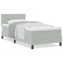 Cama con Somier con Colchón Gris Claro 100x200 cm Terciopelo de , Camas y somieres - Ref: Foro24-3339152, Precio: 309,18 €, D...