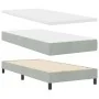 Cama con Somier con Colchón Gris Claro 100x200 cm Terciopelo de , Camas y somieres - Ref: Foro24-3339152, Precio: 309,18 €, D...