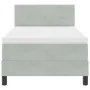 Cama con Somier con Colchón Gris Claro 100x200 cm Terciopelo de , Camas y somieres - Ref: Foro24-3339152, Precio: 309,18 €, D...