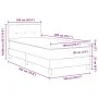 Cama con Somier con Colchón Gris Claro 100x200 cm Terciopelo de , Camas y somieres - Ref: Foro24-3339152, Precio: 309,18 €, D...