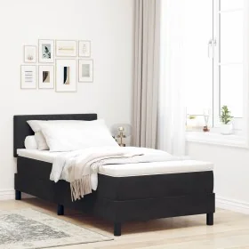 Cama con Somier y Colchón Negra 100x200 cm de