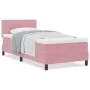 Cama Box Spring con colchón Rosa 100x200 cm Terciopelo by , Beds and slatted bases - Ref: Foro24-3339157, Price: 298,33 €, Di...